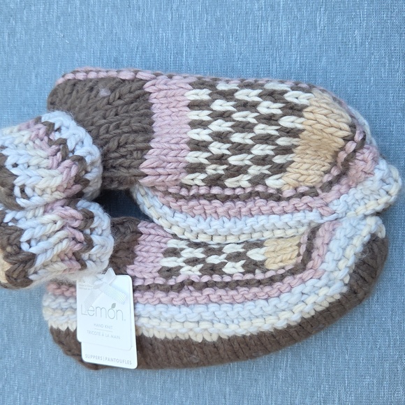 Anthropologie Lemon Multicolor Knit Slipper Socks - Picture 5 of 5